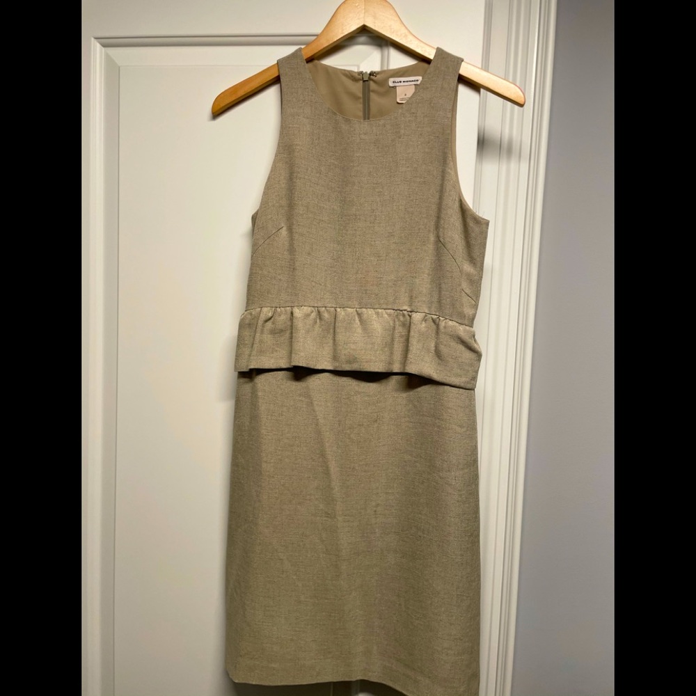 Club Monaco Linen Peplum Dress